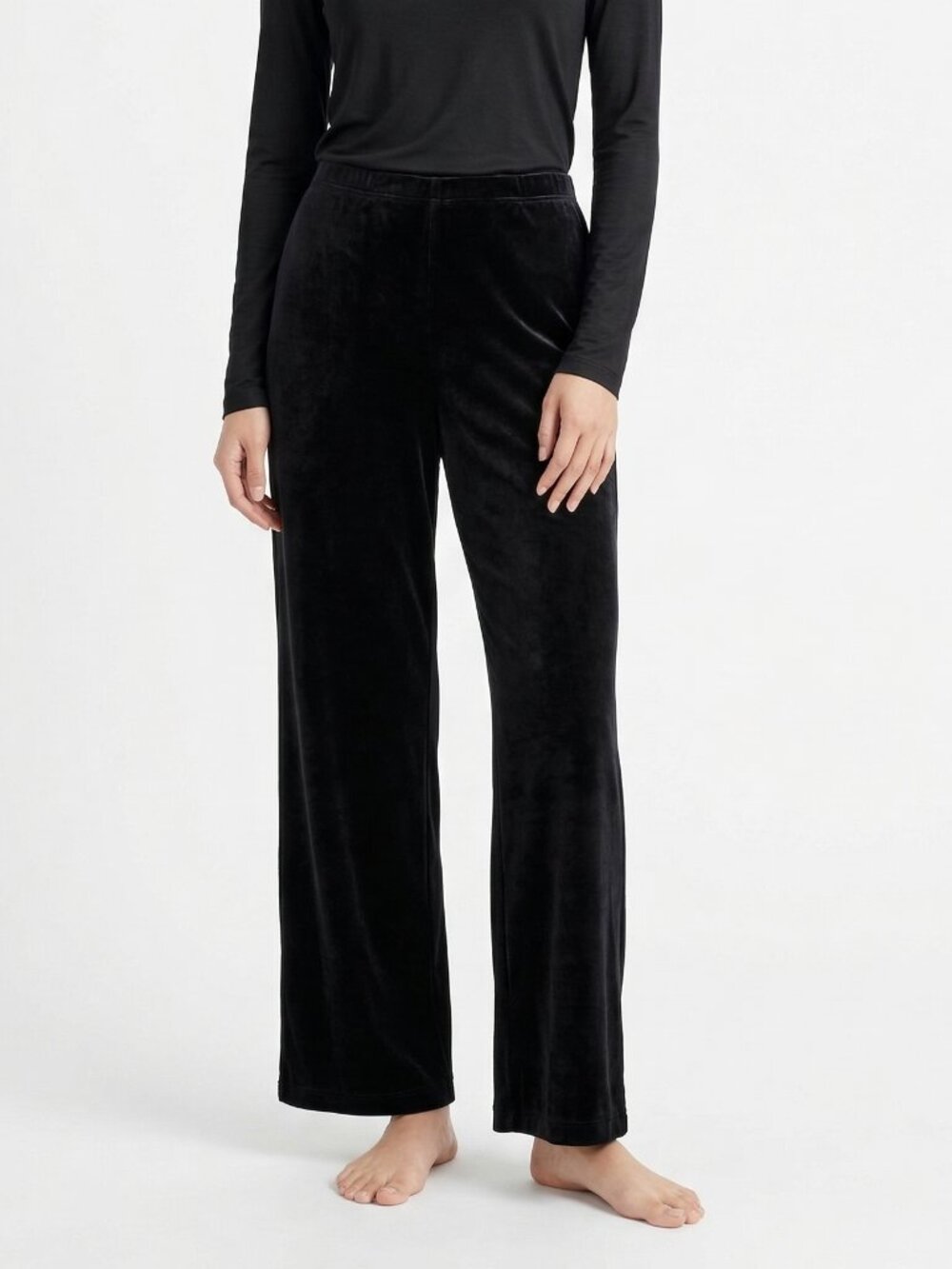 Vintage Chico's Travelers Pants Black Straight Leg Slinky Knit Minimalist 3 (XL)